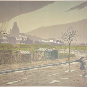 Henri Rivière Lith. 22 - La Butte Montmartre vue des Fortifications, 1900 - Paysages Parisiens