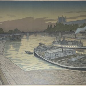 Henri Rivière Lith. 23 - Le Pont des Saints-Pères et le Louvre, 1900 - Paysages Parisiens