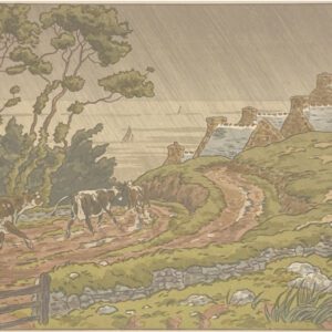 Henri Rivière Lith. 68 - L'Averse, 1901 - La Féérie des Heures