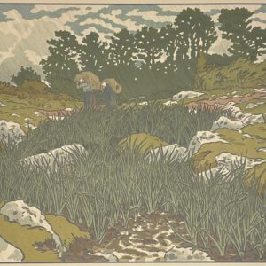 Henri Rivière Lith. 81 - Ruisseau à Lopérec, 1901 - Le Beau Pays de Bretagne