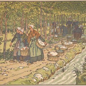 Henri Rivière Lith. 89 - Lavoir à Tréboul, 1909 - Le Beau Pays de Bretagne