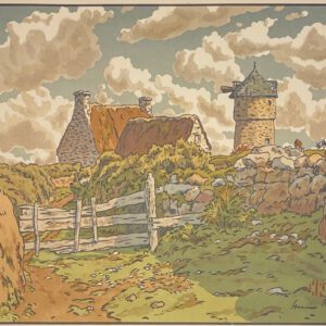 Henri Rivière Lith. 90 - Vieux moulin à Loguivy, 1910 - Le Beau Pays de Bretagne