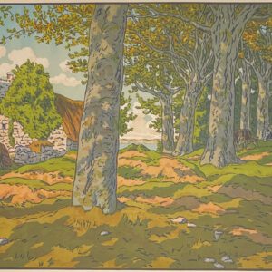 Henri Rivière Lith. 97 - Le Bois de hêtres à Kerzarden, 1917 - Le Beau Pays de Bretagne
