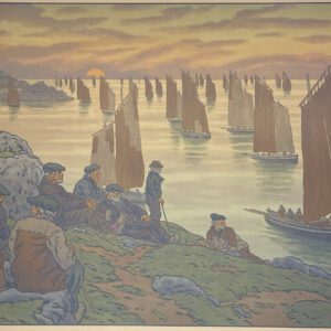 Henri Rivière Lith. 102 - Les Vieux, 1906 - Au vent de Noroît