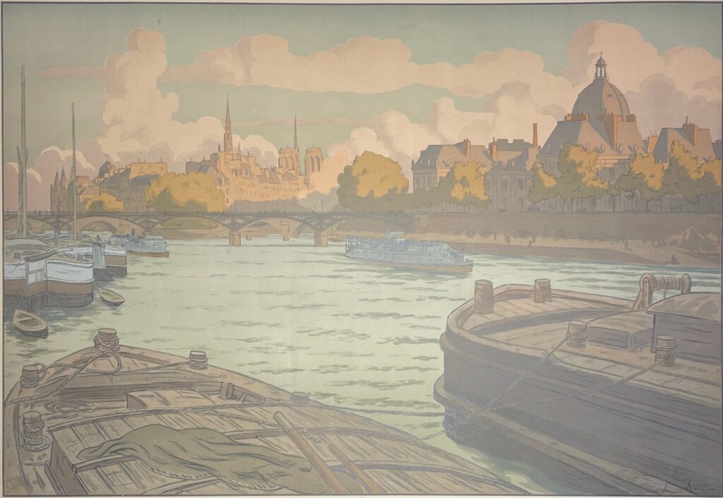 Henri Rivière Lith. 21 - L'Institut et la Cité, 1900 - Paysages Parisiens