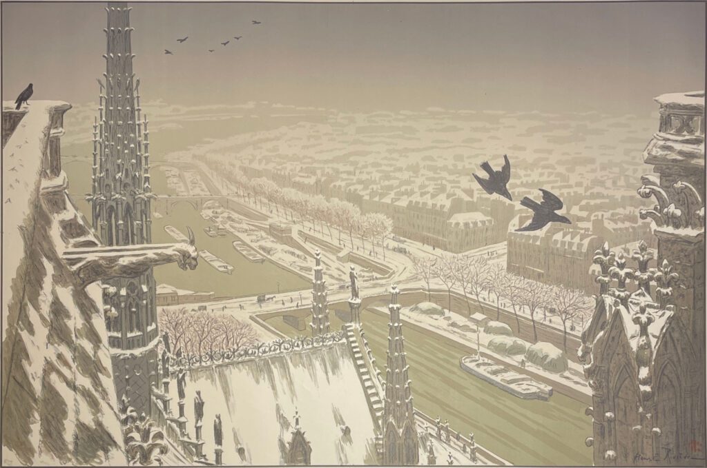 Henri Rivière Lith. 24 - Du haut des Tours de Notre-Dame, 1900 - Paysages Parisiens