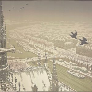 Henri Rivière Lith. 24 - Du haut des Tours de Notre-Dame, 1900 - Paysages Parisiens