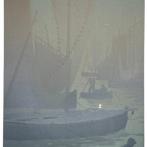 Henri Rivière Lith. 66 - Le Premier Quartier, 1901 - La Féérie des Heures