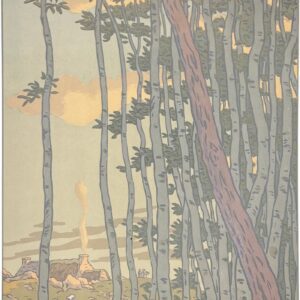 Henri Rivière Lith. 77 - Les Derniers rayons, 1902 - La Féérie des Heures