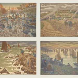 Henri Rivière Lith. 99 à 102 - Série complète Au vent de Noroît, 1906