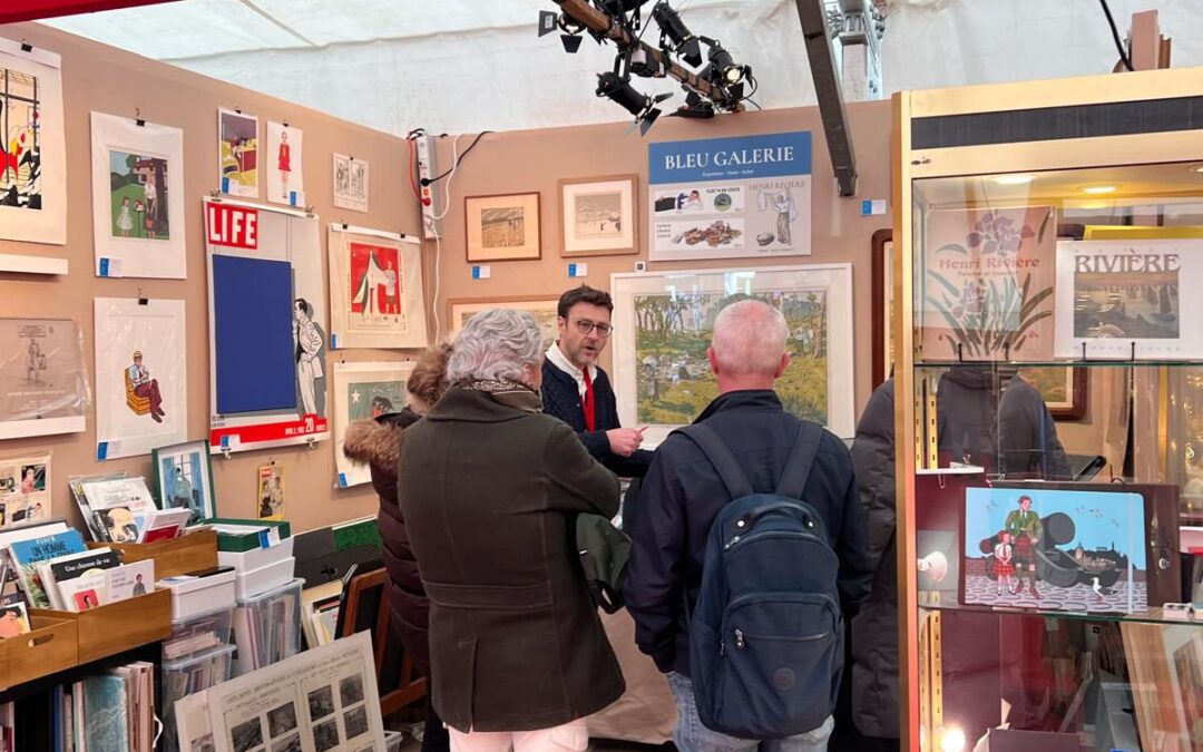 Retour sur la Foire de Chatou : BLEU GALERIE expose l’art de Henri Rivière et des Sérigraphies des années 80