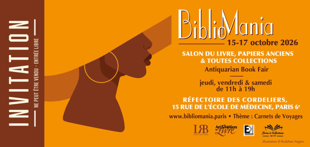 Invitation au salon Bibliomania Paris 2026
